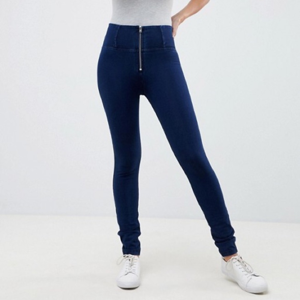 WR.UP®Shaping High Rise Skinny Cotton Trouser Blue